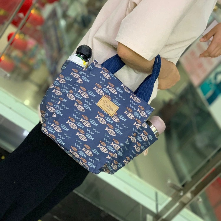 No.730 小號多功能防水手提袋媽媽包便當袋印花書袋補習袋學生OL午餐袋餐具袋外出小提袋購物袋野餐袋-規格圖9