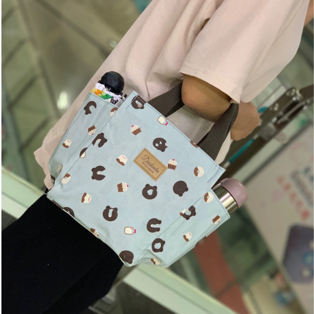 No.730 小號多功能防水手提袋媽媽包便當袋印花書袋補習袋學生OL午餐袋餐具袋外出小提袋購物袋野餐袋-規格圖9