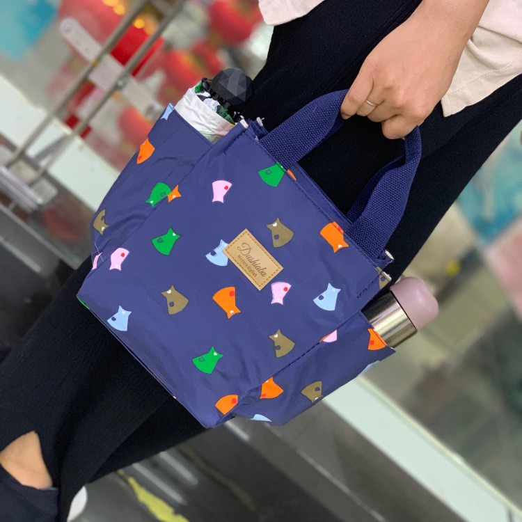 No.730 小號多功能防水手提袋媽媽包便當袋印花書袋補習袋學生OL午餐袋餐具袋外出小提袋購物袋野餐袋-規格圖9