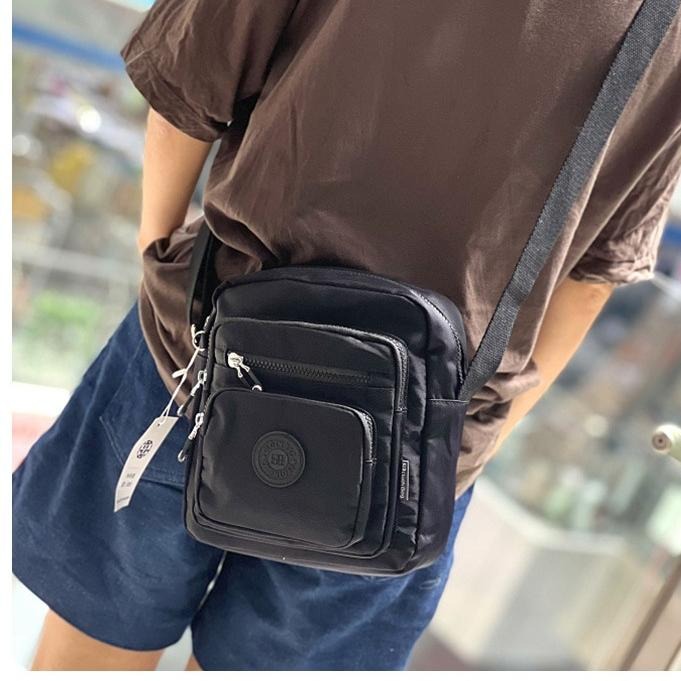 No.896 小號簡約百搭防水素色尼龍側背包斜背包小包包多隔層口袋429289-細節圖2