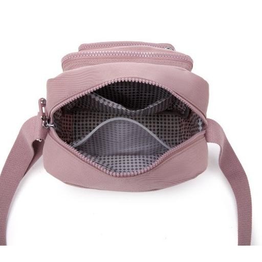 No.896 小號簡約百搭防水素色尼龍側背包斜背包小包包多隔層口袋429289-細節圖4