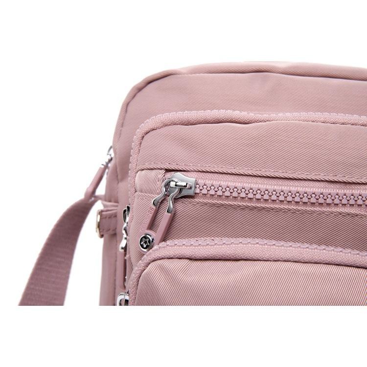 No.896 小號簡約百搭防水素色尼龍側背包斜背包小包包多隔層口袋429289-細節圖5