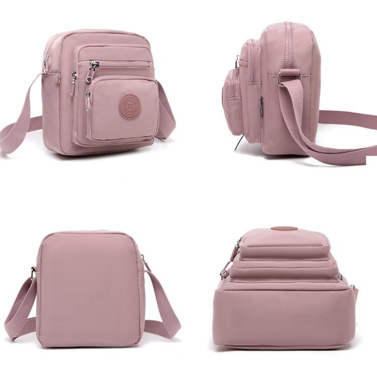 No.896 小號簡約百搭防水素色尼龍側背包斜背包小包包多隔層口袋429289-細節圖7