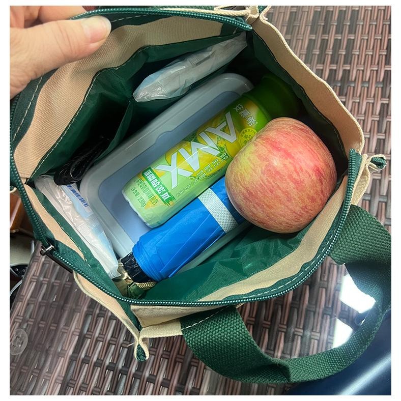 No.510 加厚帆布袋小提袋幸運草印花小包包手提袋便當袋餐袋學習包購物收納袋339229-細節圖5