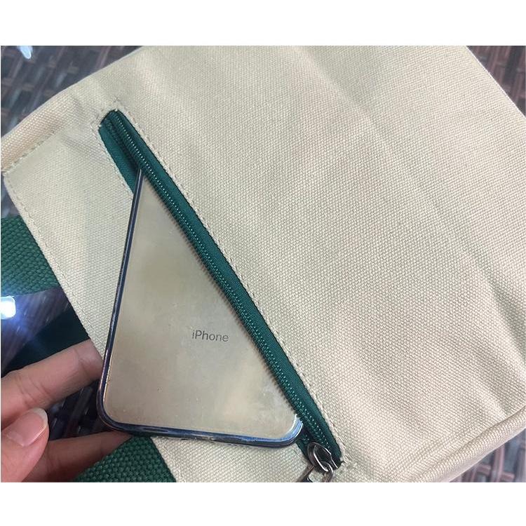 No.510 加厚帆布袋小提袋幸運草印花小包包手提袋便當袋餐袋學習包購物收納袋339229-細節圖8