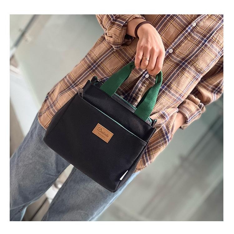 No.510 加厚帆布袋小提袋幸運草印花小包包手提袋便當袋餐袋學習包購物收納袋339229-細節圖9