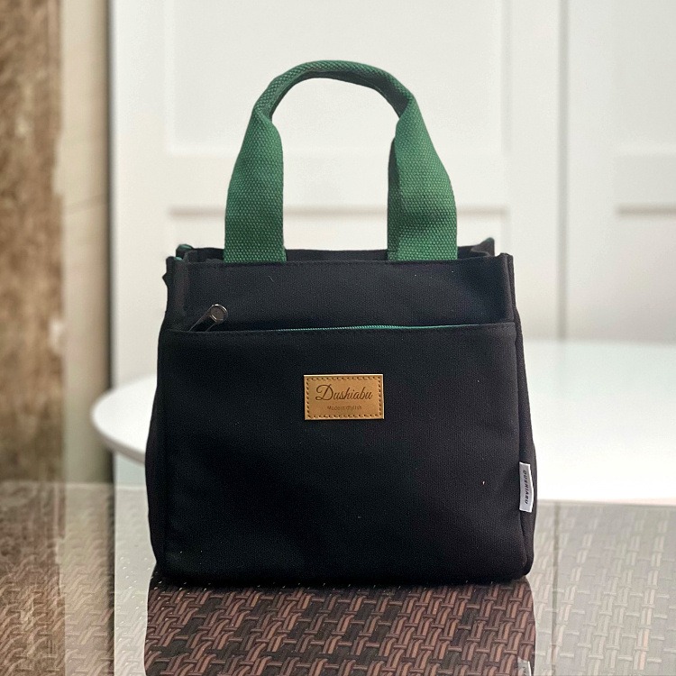 No.510 加厚帆布袋小提袋幸運草印花小包包手提袋便當袋餐袋學習包購物收納袋339229-規格圖9