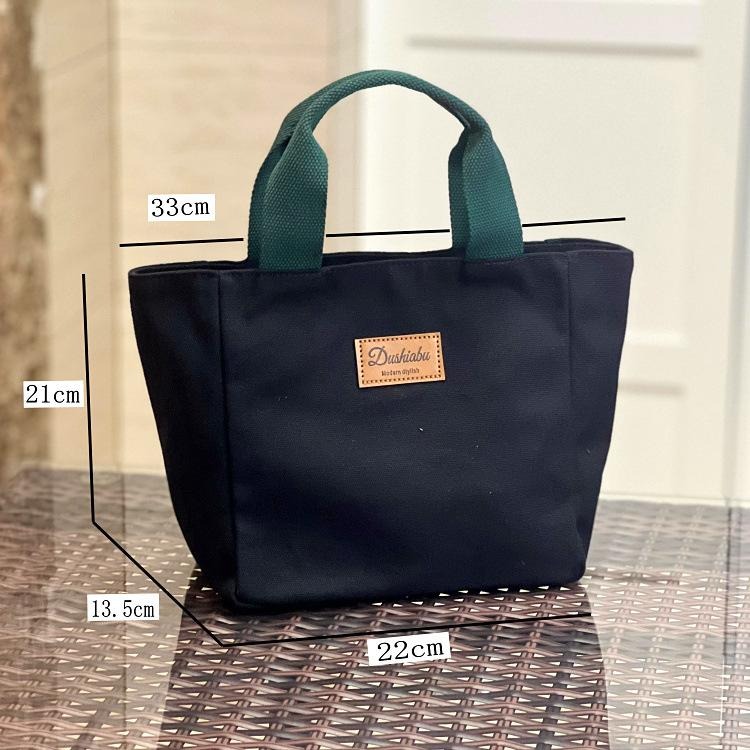 No.225 加厚素色帆布袋手提袋水餃包餐袋購物袋便當袋日系簡約229149-細節圖3