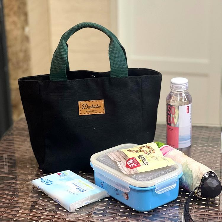 No.225 加厚素色帆布袋手提袋水餃包餐袋購物袋便當袋日系簡約229149-細節圖5