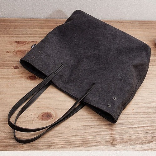 No.9956 日系文青帆布包女肩背包側背包手提包慵懶風素色復古簡約大容量帆布袋子母包大方包2way附化妝小包學生OL-規格圖9