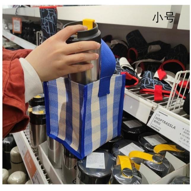 No.270/1 預購2色小號條紋格子小提袋飲料袋餐袋內防水小包包手提包169109-細節圖7