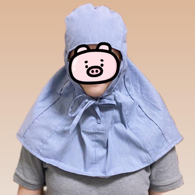 【桂花精選】🔥新開幕🔥包臉帽 布包帽 材城出品 吸汗 防塵防曬 工作包帽-細節圖2