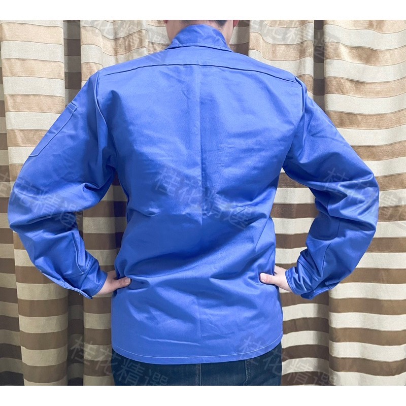 【桂花精選】純棉厚薄電焊衣 氬焊 西工服 材城出品 藍紫工作服 透氣吸濕排汗 柔軟舒適 裝修打磨鐵工 電繡-細節圖2