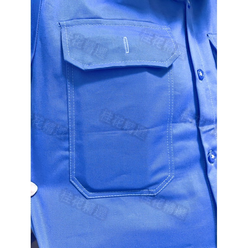 【桂花精選】純棉厚薄電焊衣 氬焊 西工服 材城出品 藍紫工作服 透氣吸濕排汗 柔軟舒適 裝修打磨鐵工 電繡-細節圖4