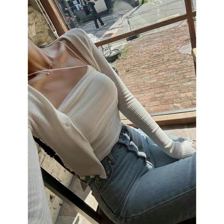 《HSS 韓國代購》正韓 🇰🇷 東大門 皺褶外紗背心+開襟衫SET-細節圖6