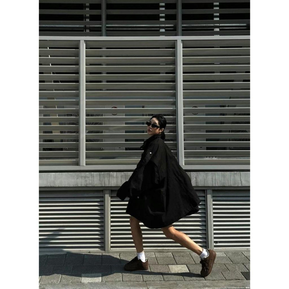 《HSS 韓國代購》正韓 🇰🇷 東大門 oversize 抽繩工裝慵懶男友風衣外套-細節圖8