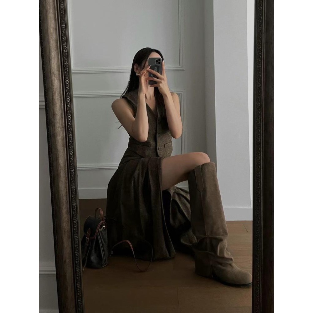 《HSS 韓國代購》正韓 🇰🇷 東大門 霧面斜筒長筒靴-細節圖6