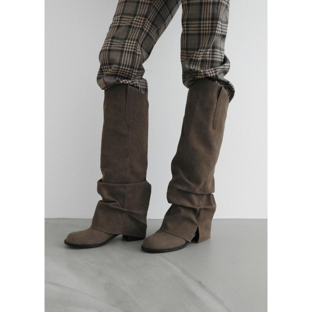 《HSS 韓國代購》正韓 🇰🇷 東大門 霧面斜筒長筒靴-細節圖7