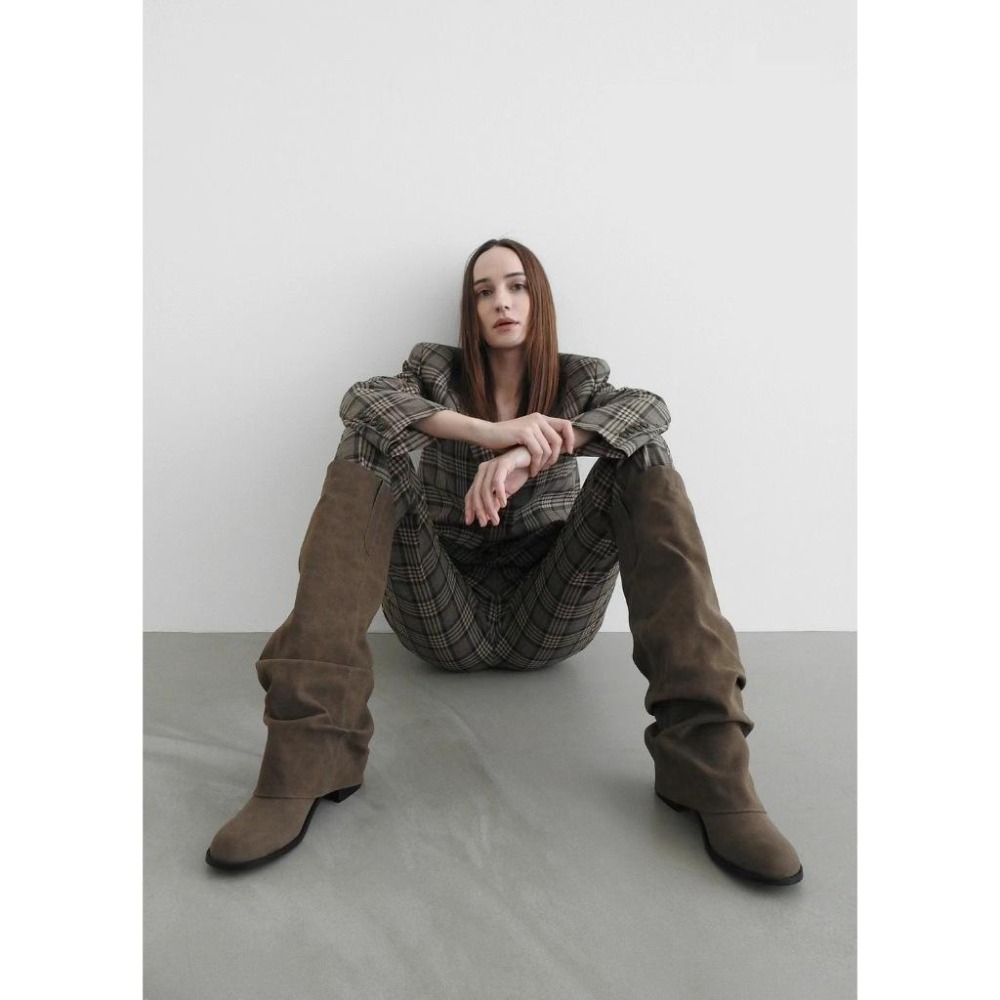 《HSS 韓國代購》正韓 🇰🇷 東大門 霧面斜筒長筒靴-細節圖8