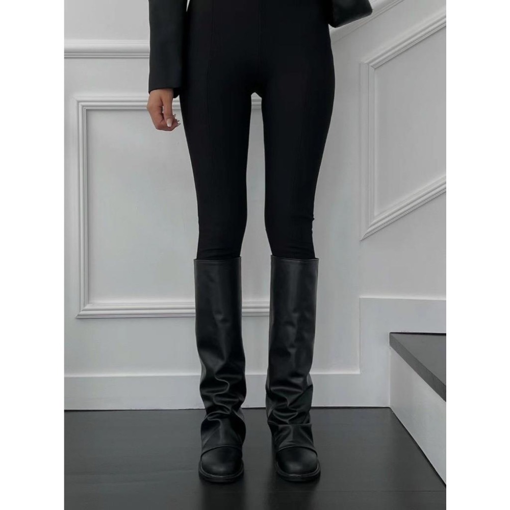 《HSS 韓國代購》正韓 🇰🇷 東大門 皮革長筒靴褲靴-細節圖4