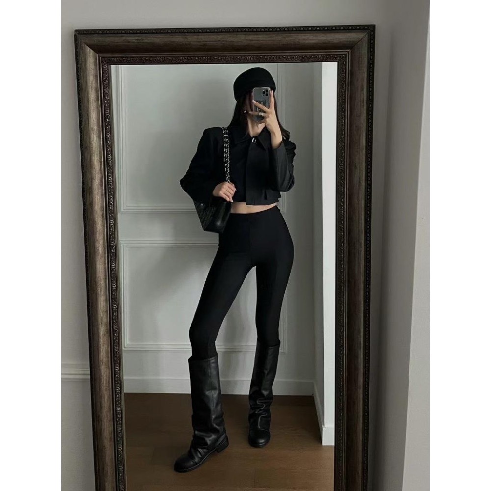 《HSS 韓國代購》正韓 🇰🇷 東大門 皮革長筒靴褲靴-細節圖5