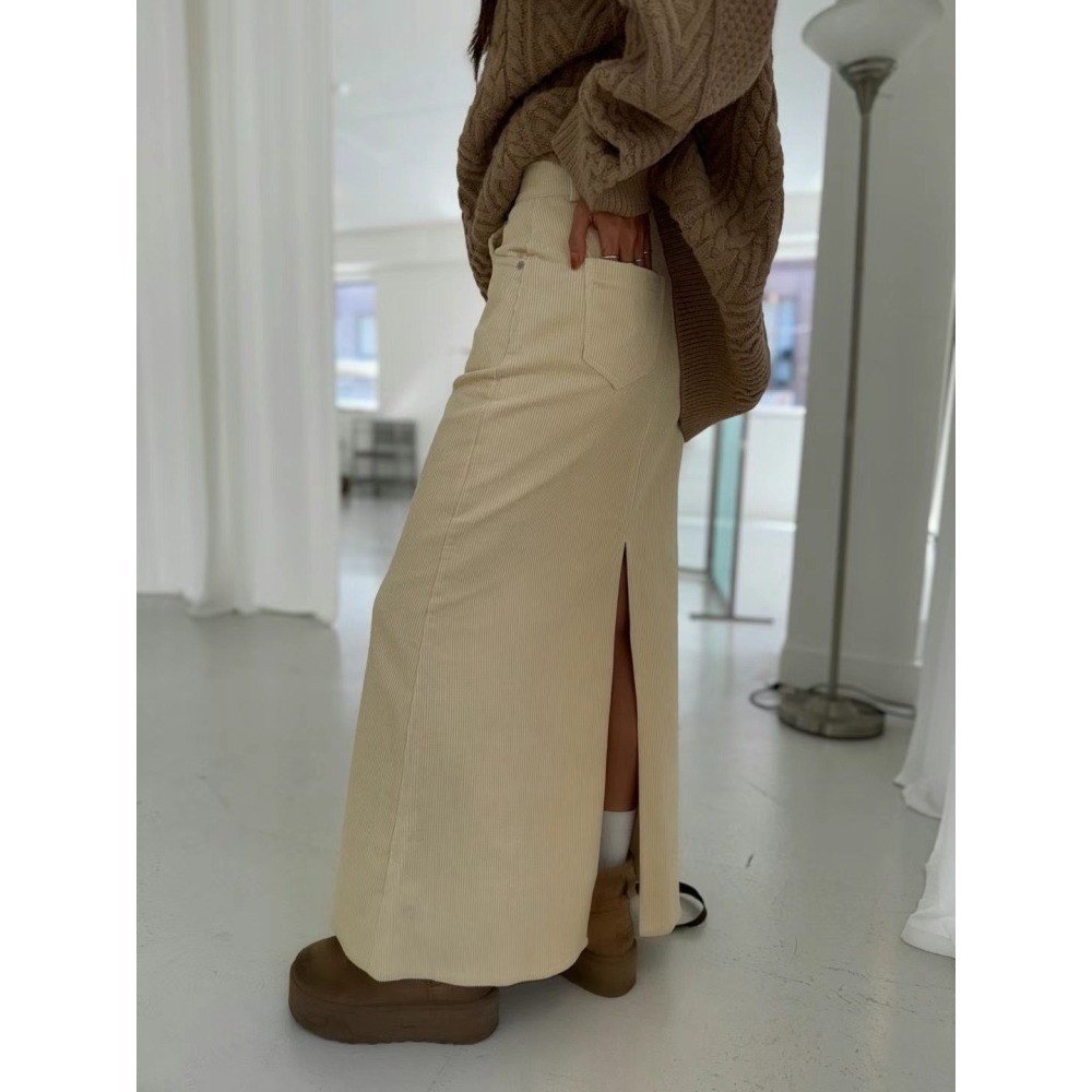 《HSS 韓國代購》正韓 🇰🇷 東大門 顯瘦極美燈芯絨魚尾裙-細節圖6