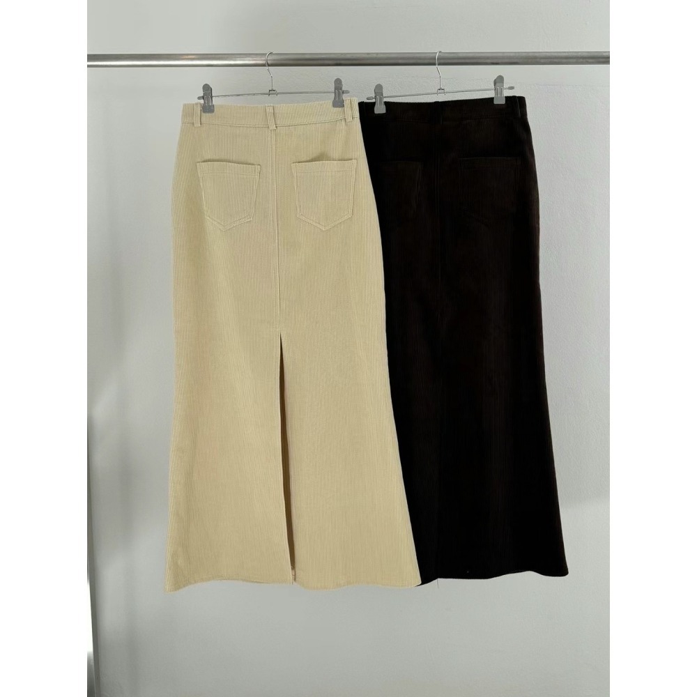 《HSS 韓國代購》正韓 🇰🇷 東大門 顯瘦極美燈芯絨魚尾裙-細節圖11