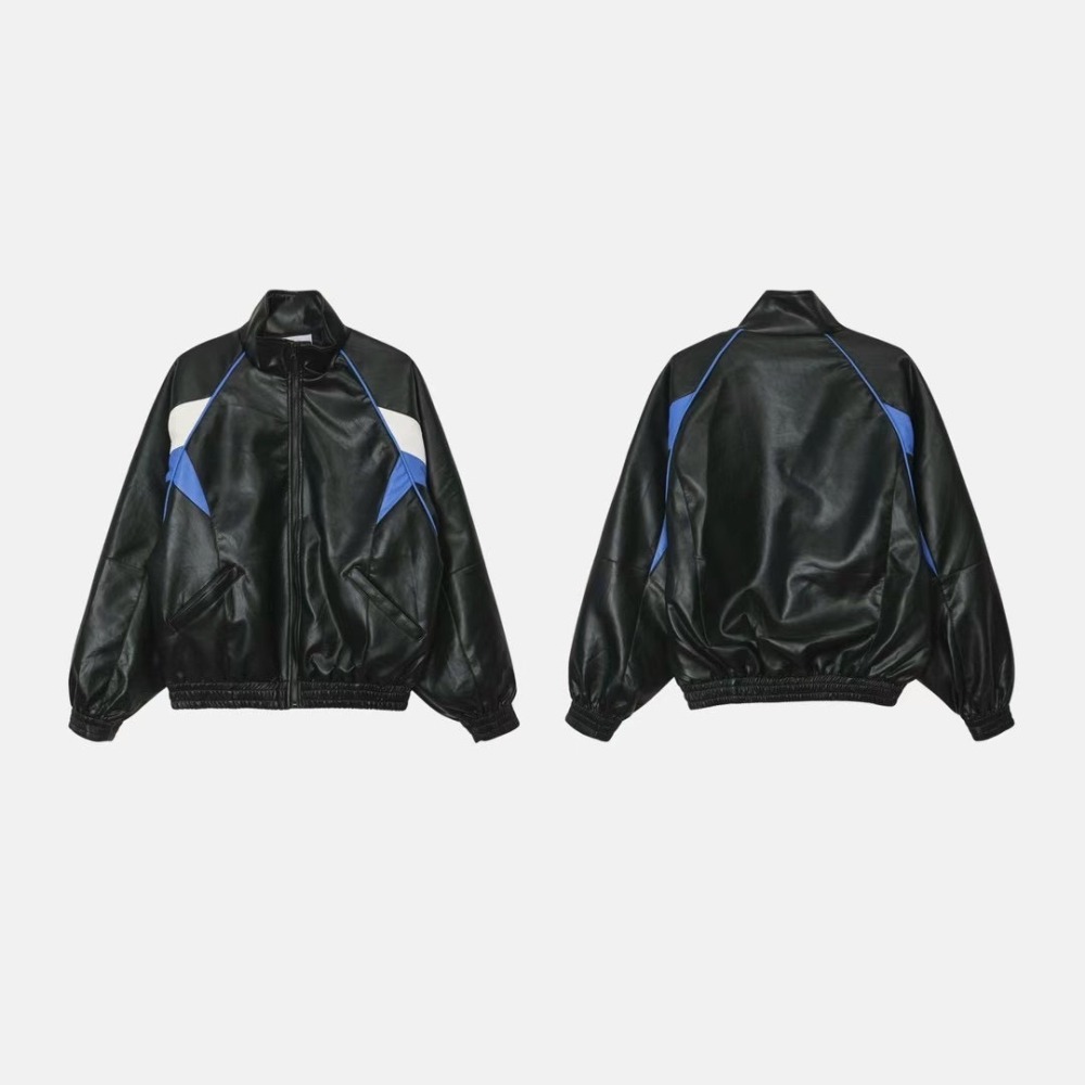 《HSS 韓國代購》正韓 🇰🇷 東大門 巴黎世家 拼色立領 皮革外套-細節圖10