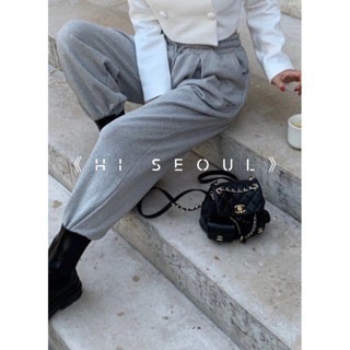 現貨在台《HSS韓國代購》正韓 🇰🇷 東大門 Revecite - 縮口抽繩鬆緊休閒褲棉褲-細節圖4