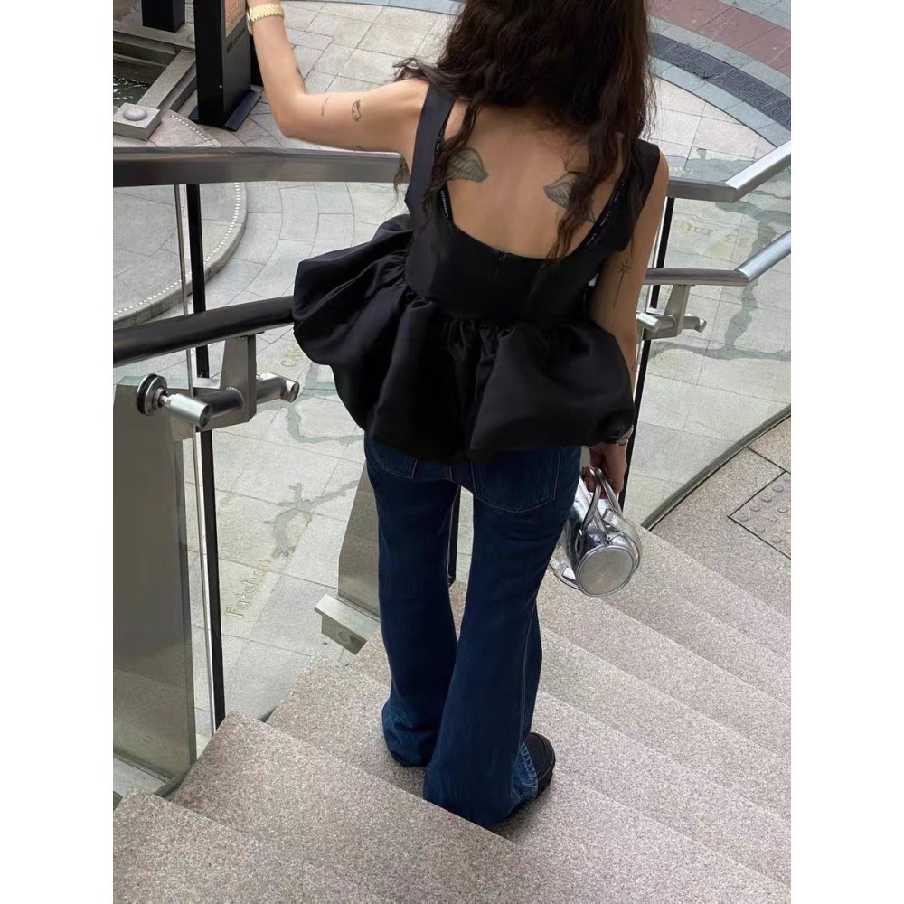 《HSS 韓國代購》正韓 🇰🇷 東大門 花苞吊帶背心裙上衣-細節圖3