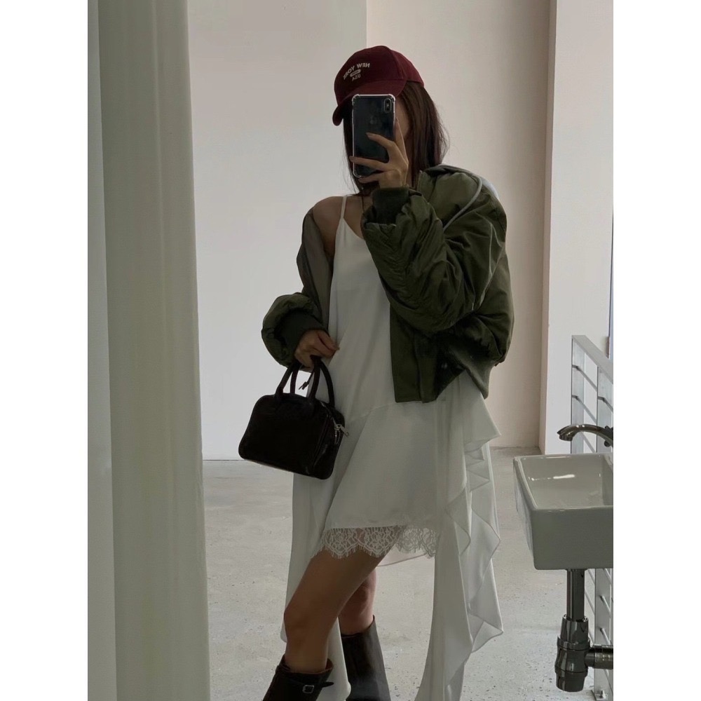 24hr現貨在台《HSS韓國代購》正韓 🇰🇷 東大門 吊帶蕾絲連身裙洋裝-細節圖6