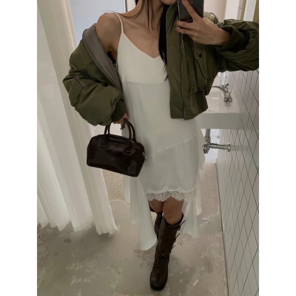 24hr現貨在台《HSS韓國代購》正韓 🇰🇷 東大門 吊帶蕾絲連身裙洋裝-細節圖7