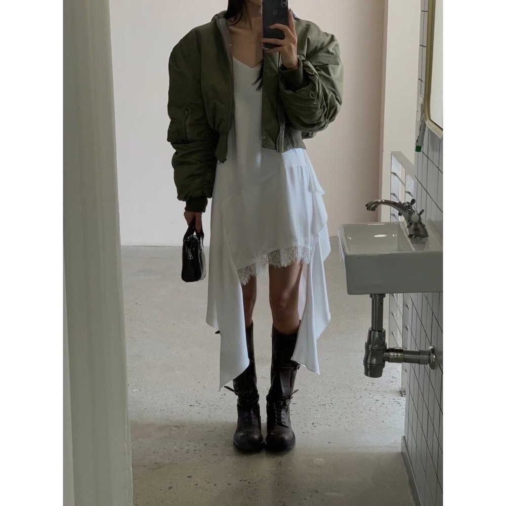 24hr現貨在台《HSS韓國代購》正韓 🇰🇷 東大門 吊帶蕾絲連身裙洋裝-細節圖8