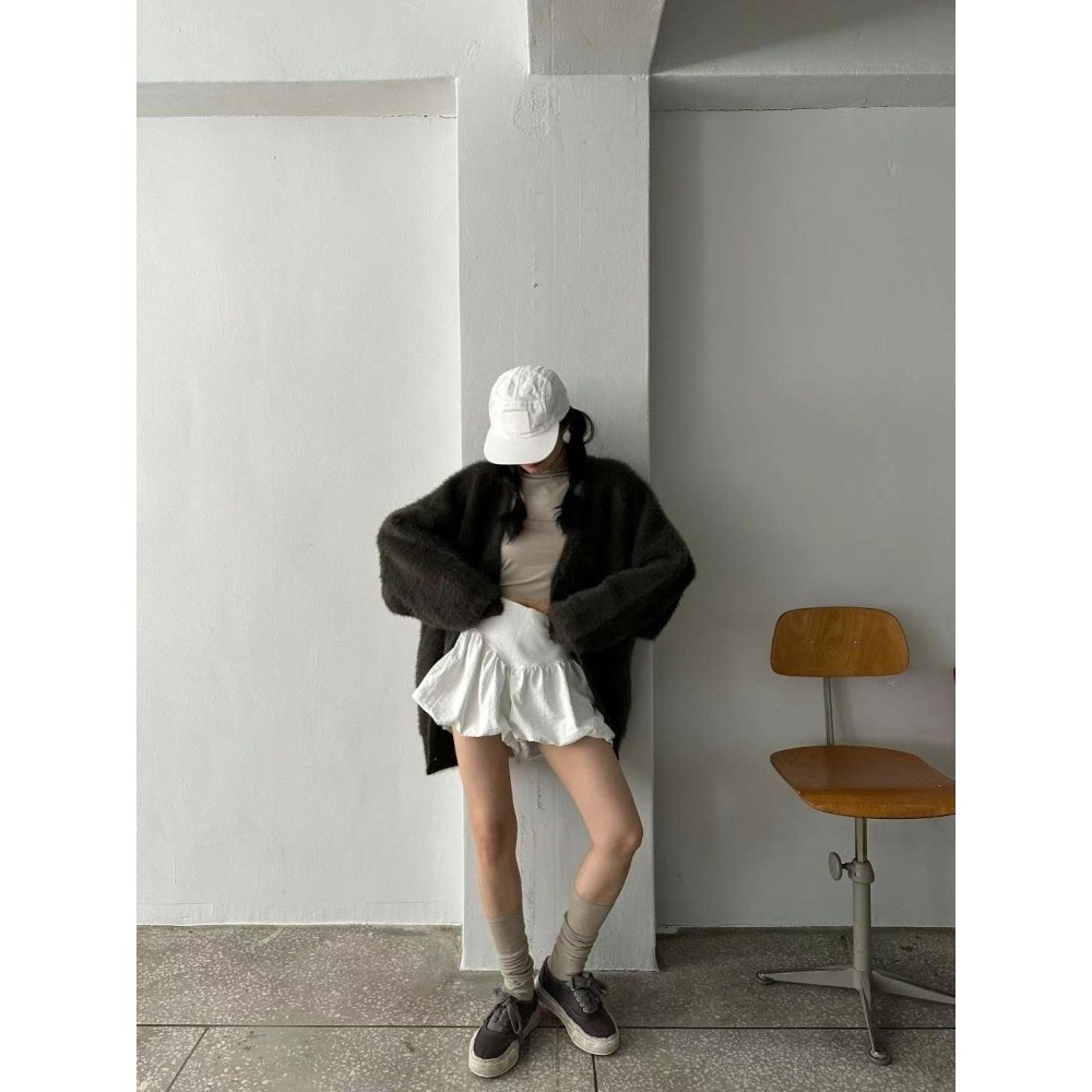 《HSS 韓國代購》正韓 🇰🇷 東大門 澎感蜜桃絨褲裙-細節圖4