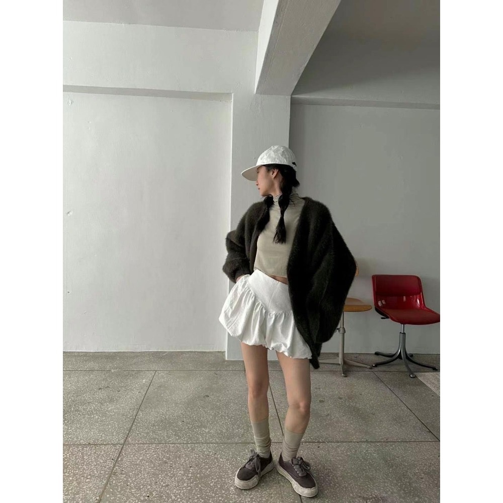 《HSS 韓國代購》正韓 🇰🇷 東大門 澎感蜜桃絨褲裙-細節圖5