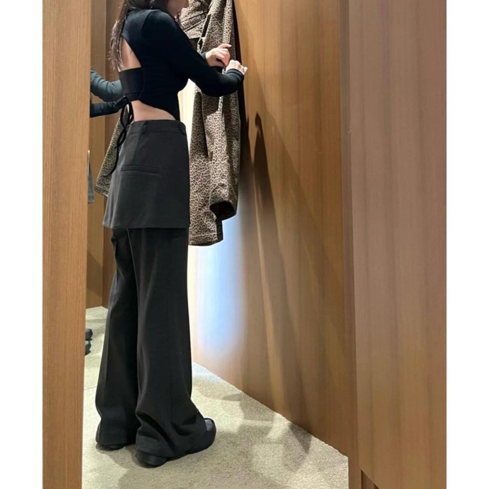 《HSS 韓國代購》正韓 🇰🇷 東大門 設計感長褲裙子-細節圖4