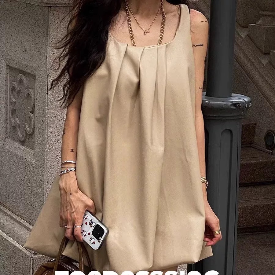 24hr現貨在台《HSS韓國代購》正韓 🇰🇷 東大門 May May款皮質花苞洋裝-細節圖10