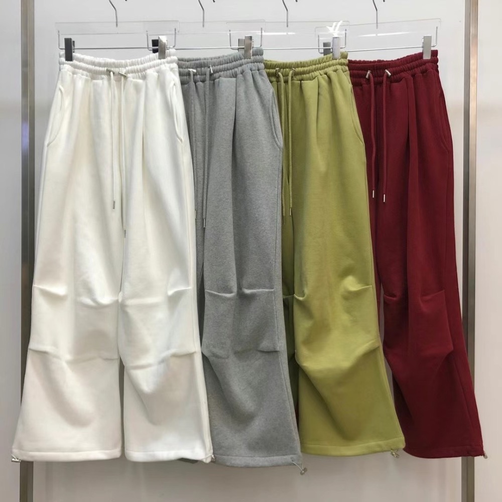 《HSS 韓國代購》正韓 🇰🇷 東大門  Revecite 鬆緊腰下立體折點抓皺直筒休閒褲棉褲-細節圖11