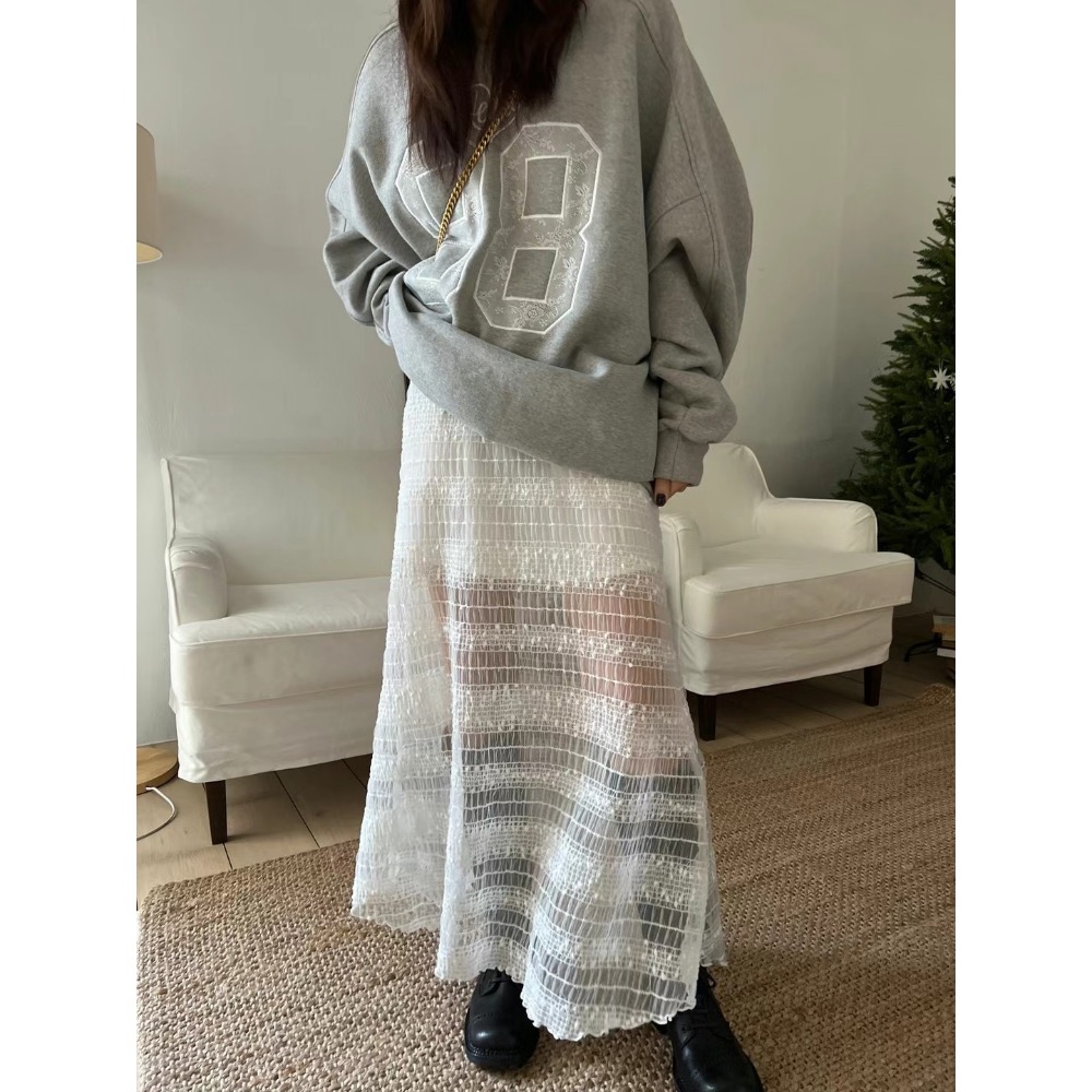 《HSS 韓國代購》正韓 🇰🇷 東大門  星空點點鏤空透視紗裙短裙內襯-細節圖3