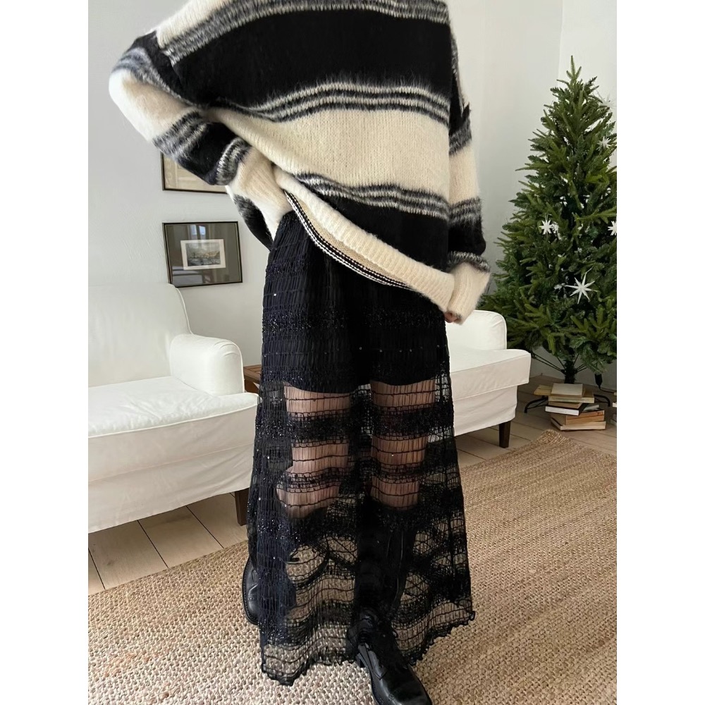 《HSS 韓國代購》正韓 🇰🇷 東大門  星空點點鏤空透視紗裙短裙內襯-細節圖9