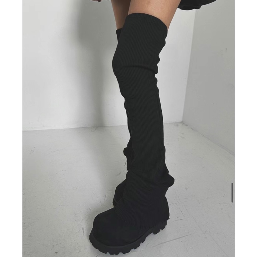 《HSS 韓國代購》正韓 🇰🇷 東大門  Y2K女孩今年必備❤️膝上襪套 條紋襪套-細節圖7