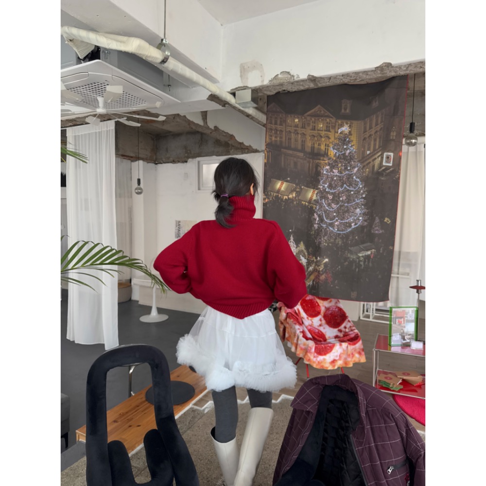 《HSS 韓國代購》正韓 🇰🇷 東大門  MayMay款 鬆緊腰立體裙擺蓬蓬裙 透紗短裙 褲裙-細節圖7