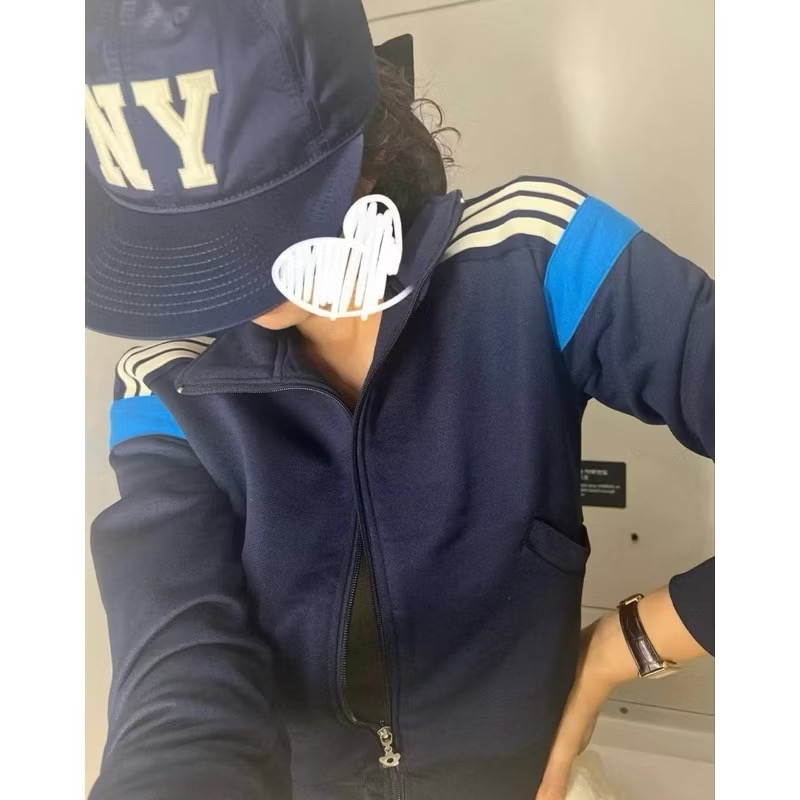 《HSS 韓國代購》正韓 🇰🇷 東大門 復古Y2K古著系立領運動拉鍊上衣外套/透視感層層蛋糕紗裙長裙（不含內搭短褲）-細節圖2