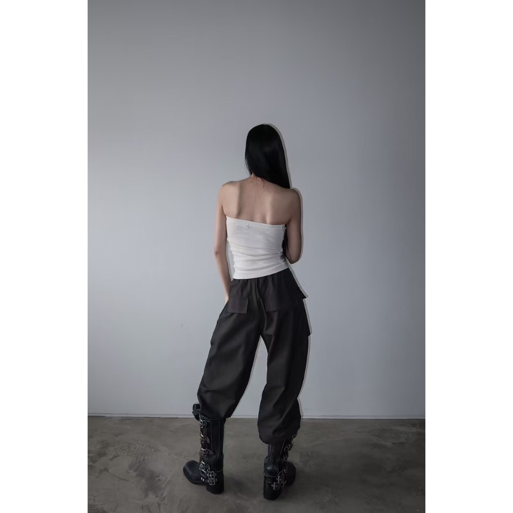 《HSS 韓國代購》正韓 🇰🇷 東大門  鬆緊腰口袋工裝褲-細節圖6