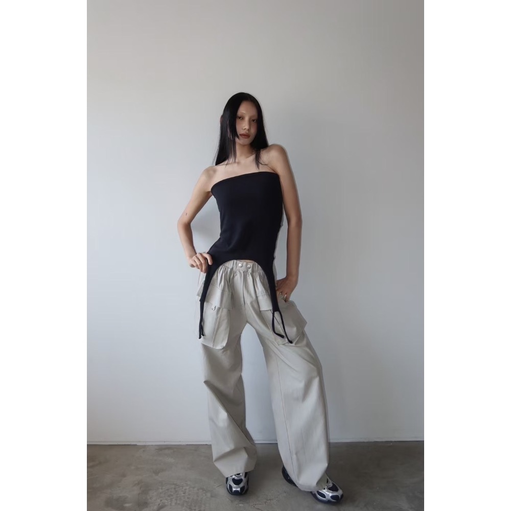 《HSS 韓國代購》正韓 🇰🇷 東大門  下擺造型吊帶平口背心-細節圖4