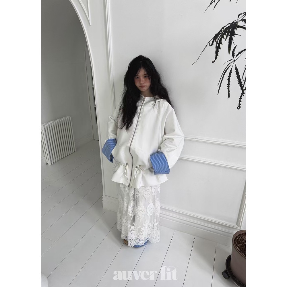 《HSS 韓國代購》正韓 🇰🇷 東大門 透視蕾絲鬆緊腰長裙-細節圖6