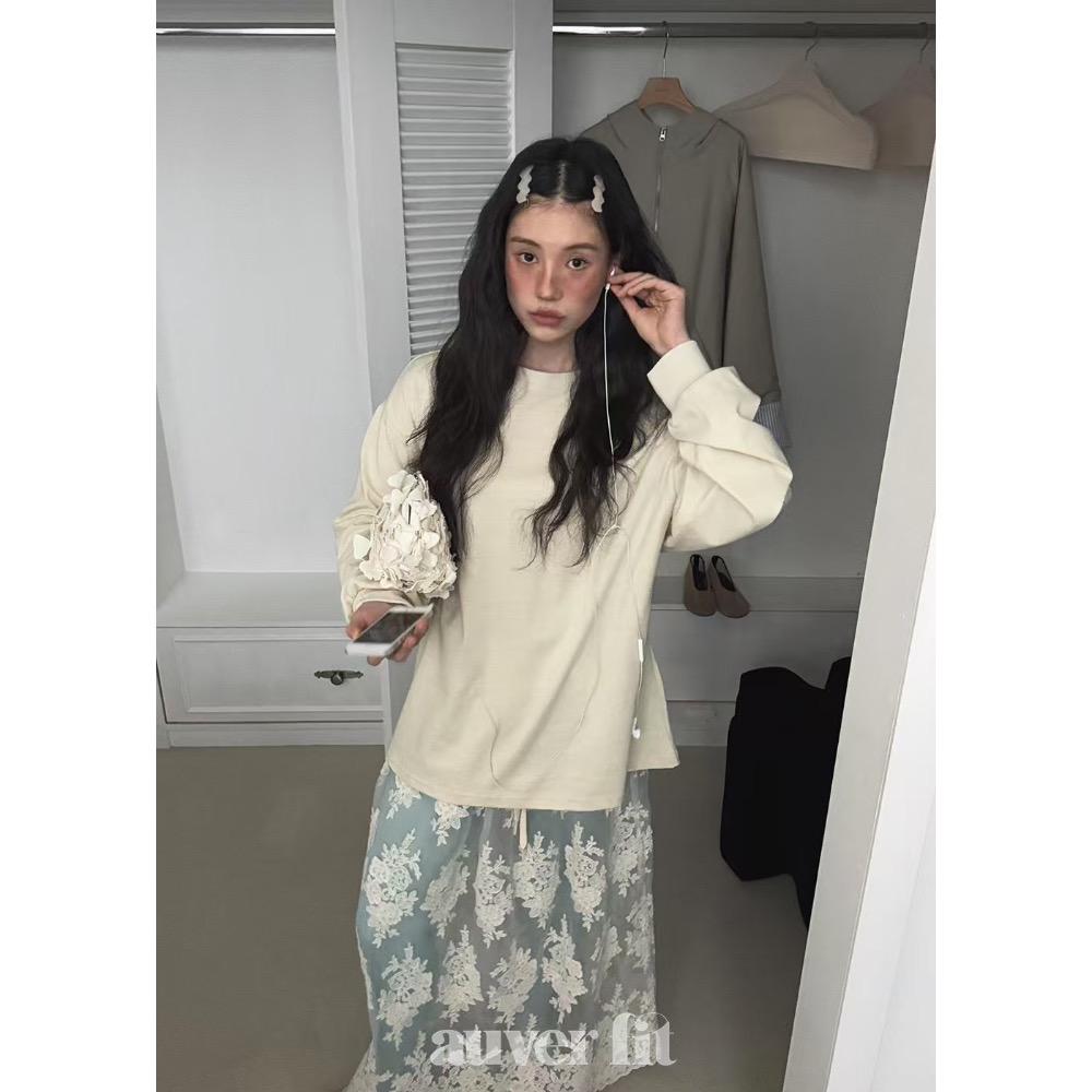 《HSS 韓國代購》正韓 🇰🇷 東大門 透視蕾絲鬆緊腰長裙-細節圖10