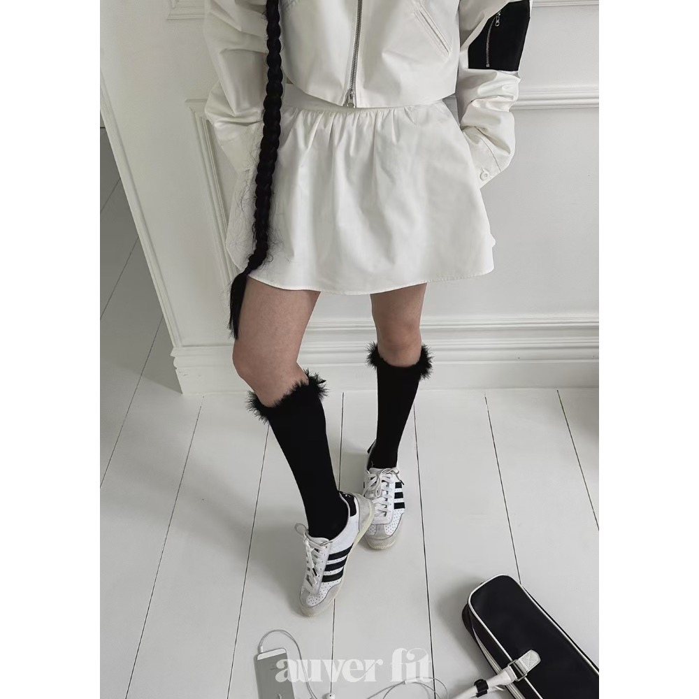 《HSS 韓國代購》正韓 🇰🇷 東大門 翻領拼色短版外套/高腰小蓬裙套裝（內有安全褲）-規格圖11