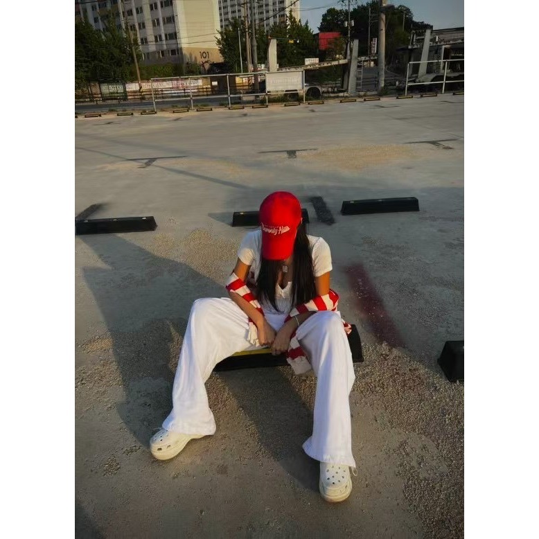 24HR現貨在台《HSS 韓國代購》正韓 🇰🇷 東大門 側口袋多色鬆緊腰可2穿 休閒棉褲 寬褲 縮口褲 棉質工裝褲-細節圖5