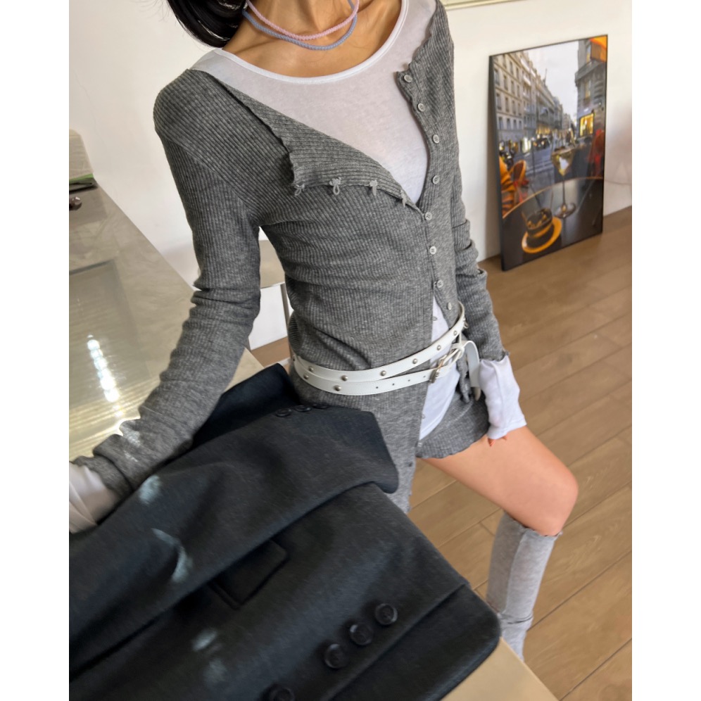 《HSS 韓國代購》正韓 🇰🇷 東大門  MayMay款 側腰鏤空純色長袖上衣-細節圖7